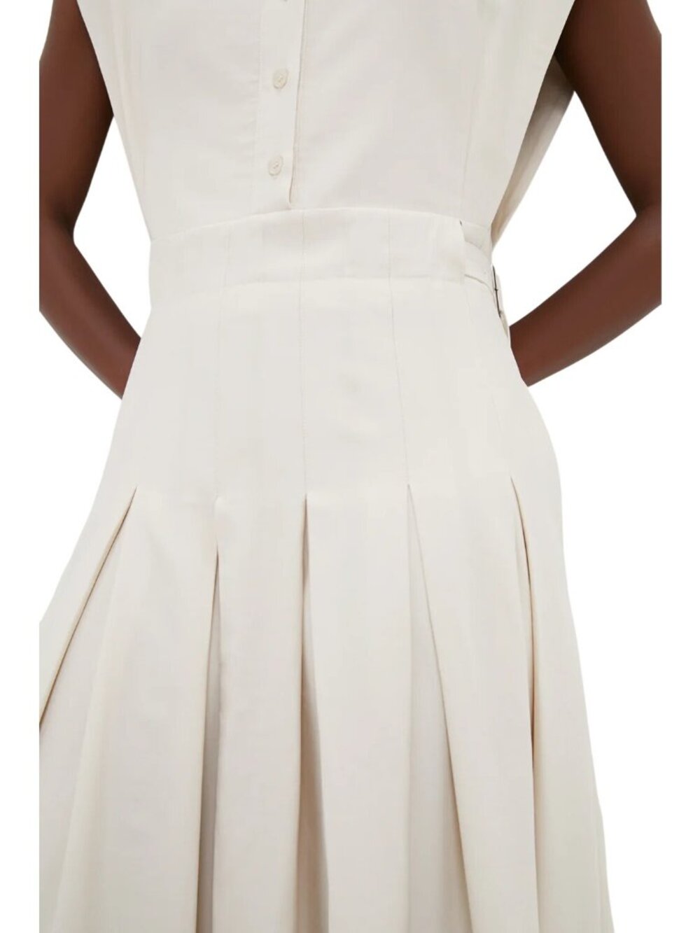 En Saison Quince Midi Shirt Dress in ecru Medium New Womens dresses - Picture 2 of 15